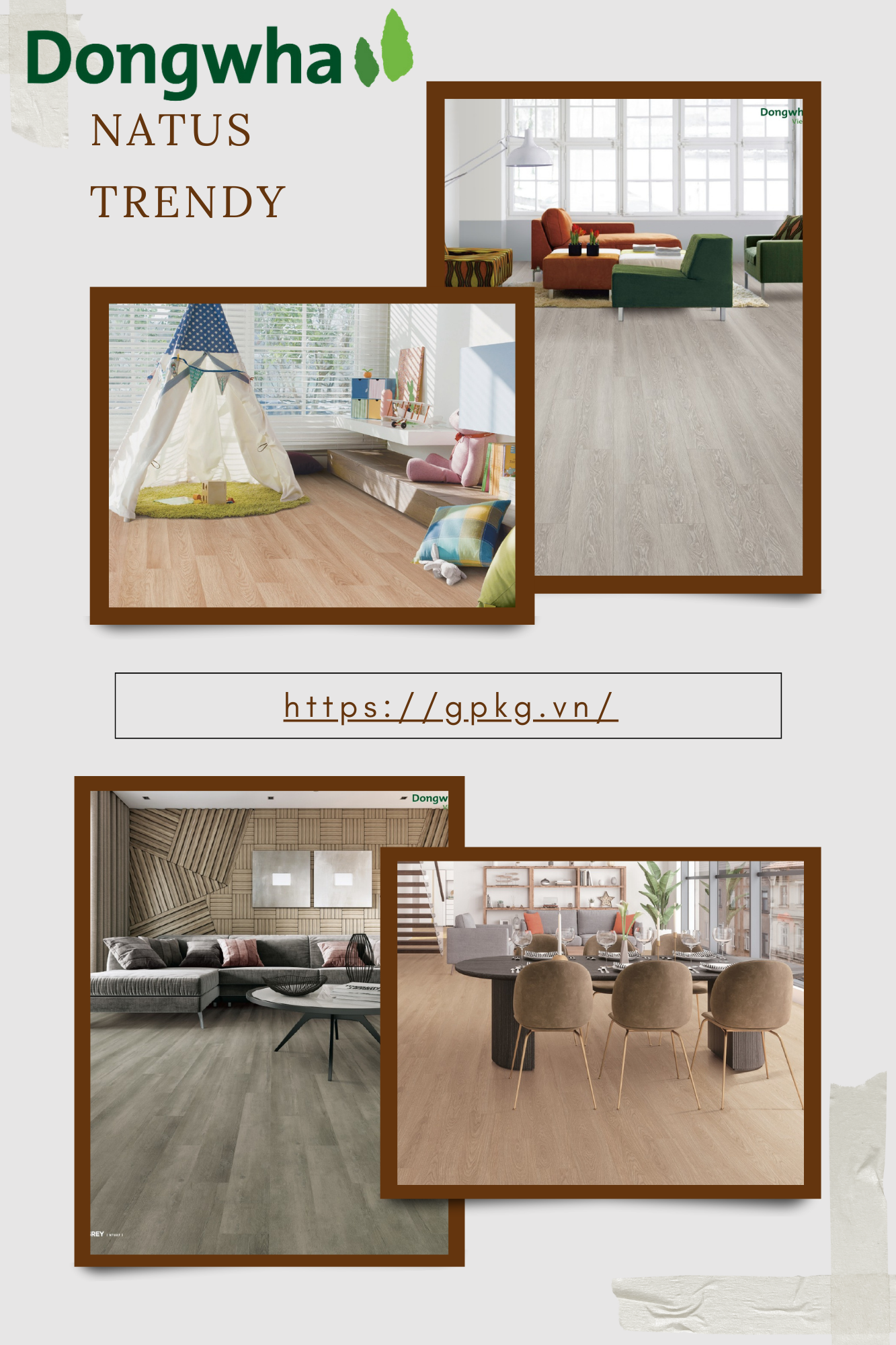 Discover Dongwha's Natus Trendy Collection, a perfect blend of modernity and nature in trendy industrial wood flooring. Explore 12 diverse color options, authentic surface texture, eco-friendly features, and easy installation with Uniclic locking system. Elevate your living space with this durable and stylish flooring solution.