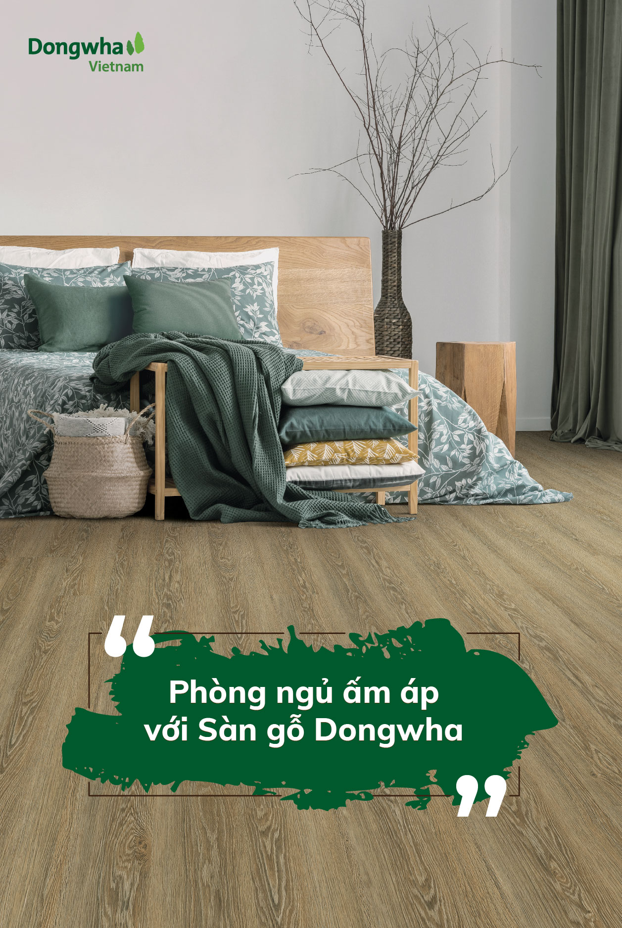 Phòng ngủ ấm áp - Thư giãn mỗi ngày cùng sàn gỗ Dongwha