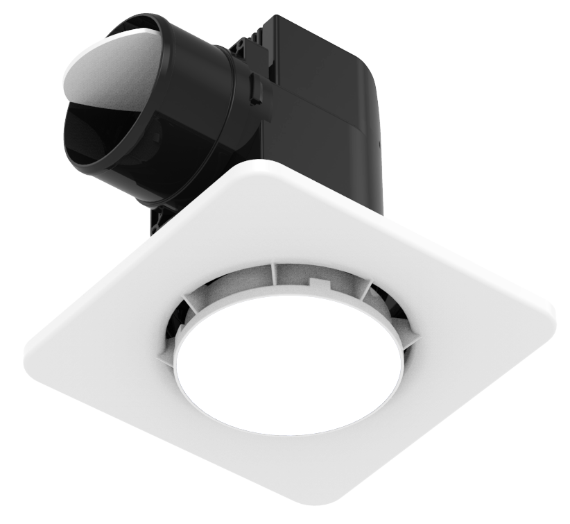 GM-80LED - Bathroom Fan Integrated LED Light Ceiling Mount