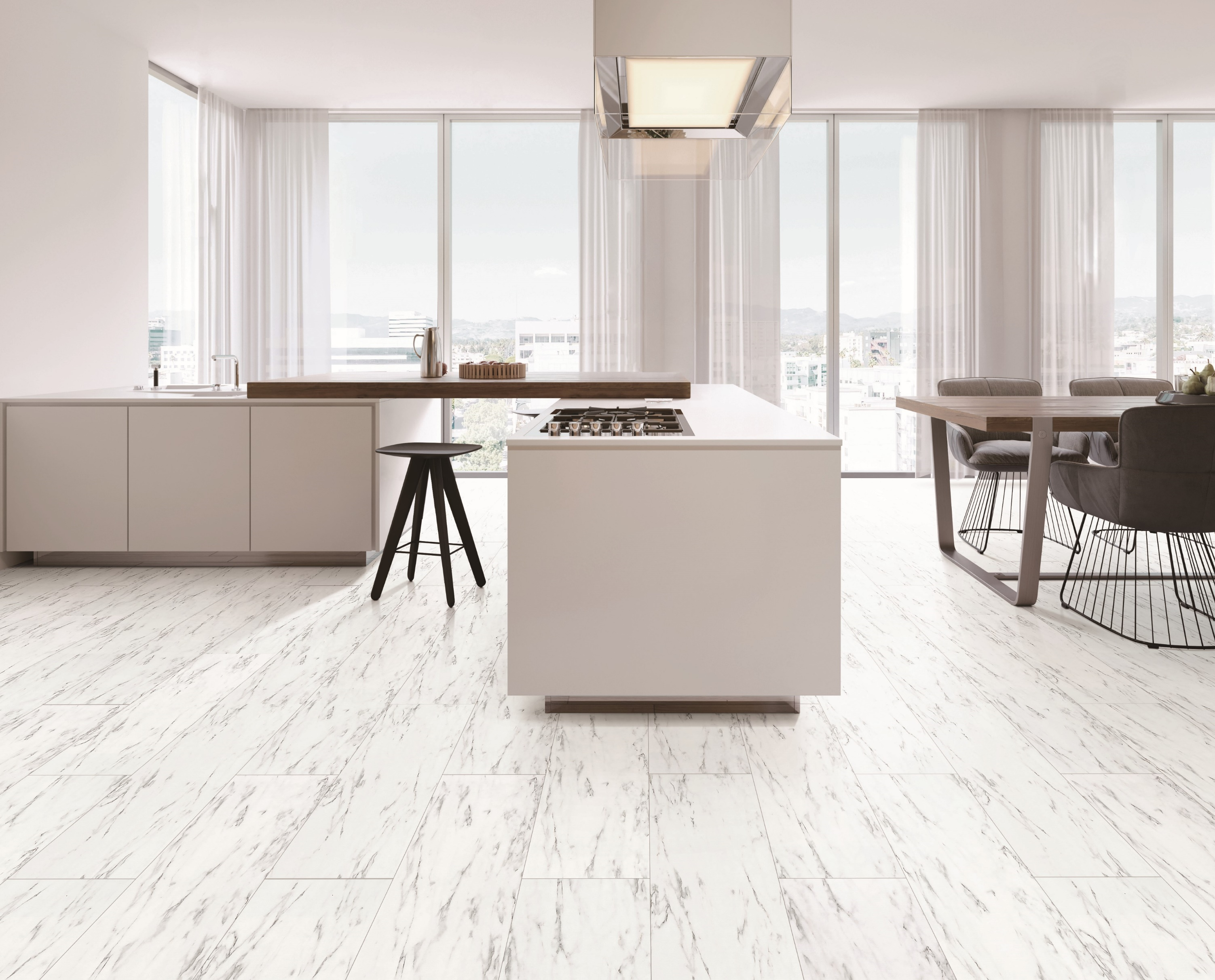 Sàn gỗ vân đá – Giải pháp hay thay thế đá ốp thông thường